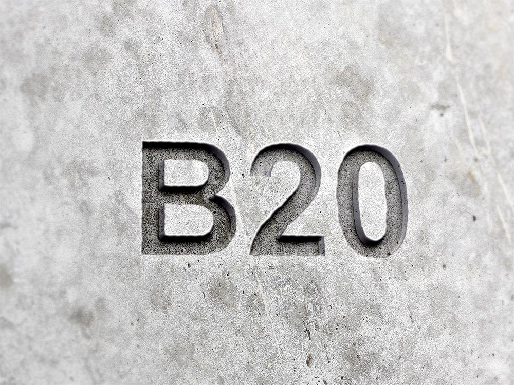 Бетон В20